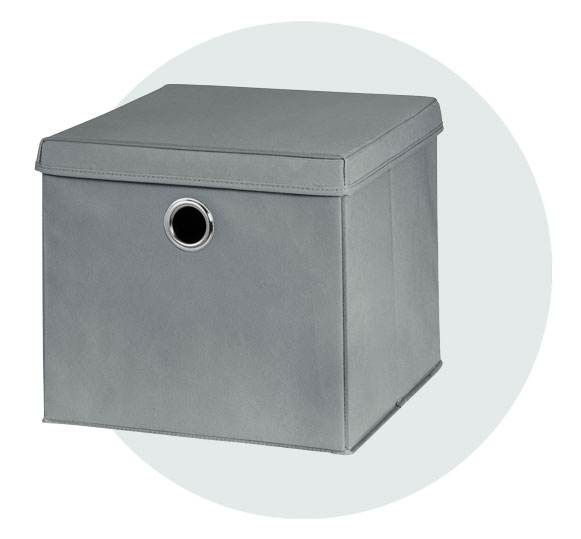 Boîte de rangement avec couvercle - En tissu - 22x30x40 - ON RANGE