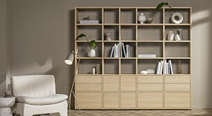 Modular shelving systems and REGALRAUM from wall shelves