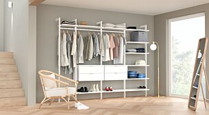 CLOS-IT W-354 Open Wardrobe System | Decor white