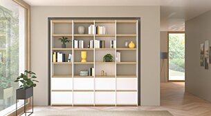 Modular shelving systems and REGALRAUM shelves from wall
