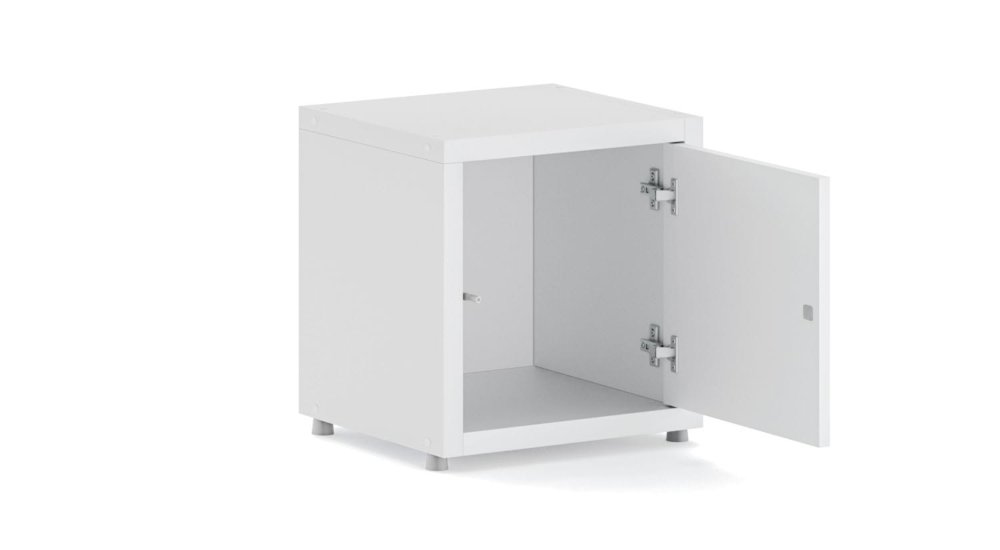 Boon 1x1 Cube De Rangement Porte 38x40x33 Cm Blanc Chene Stone Regalraum Com