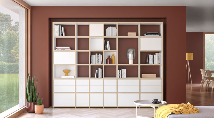 Modular REGALRAUM systems from shelving wall shelves and